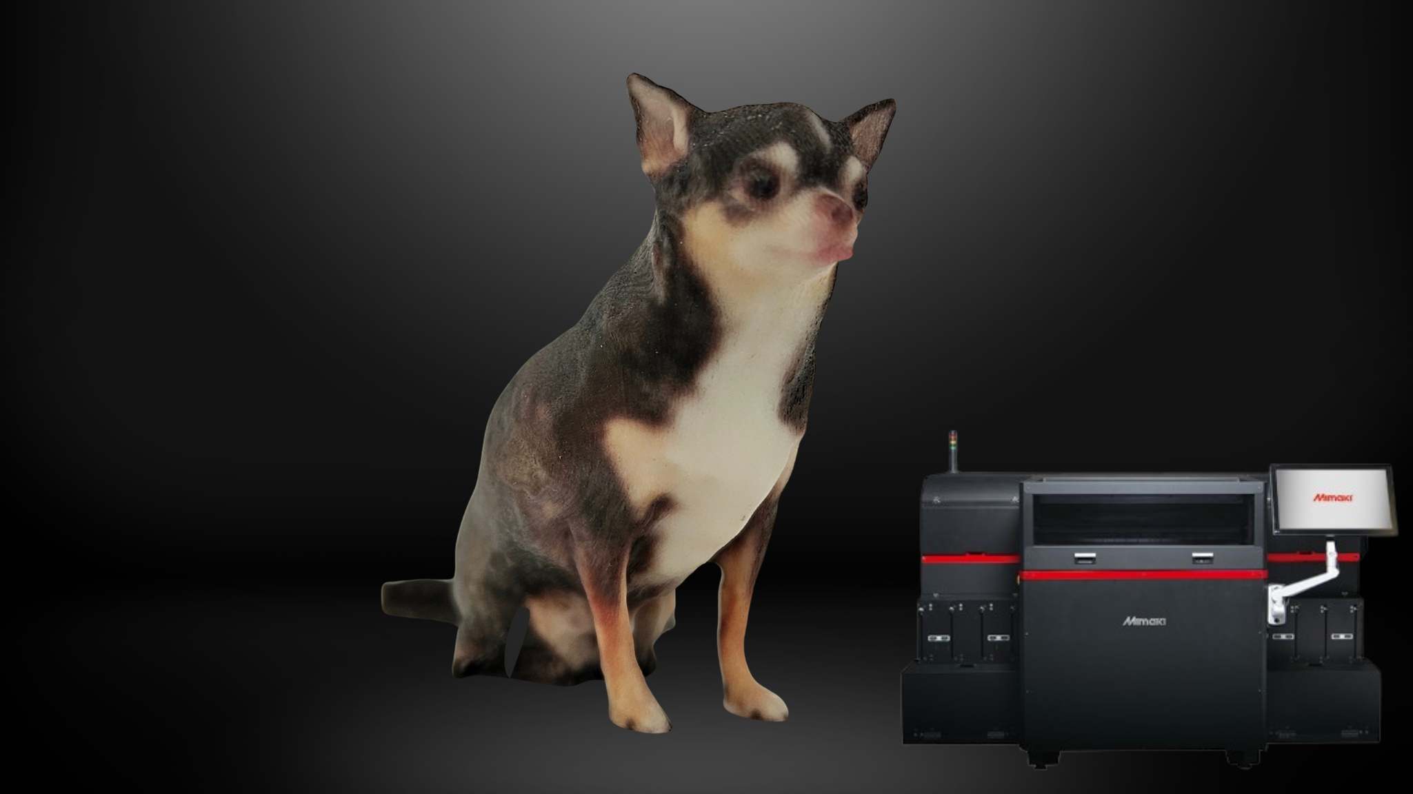 メモアペッツの3Dフィギュア制作例 - 犬のフィギュア