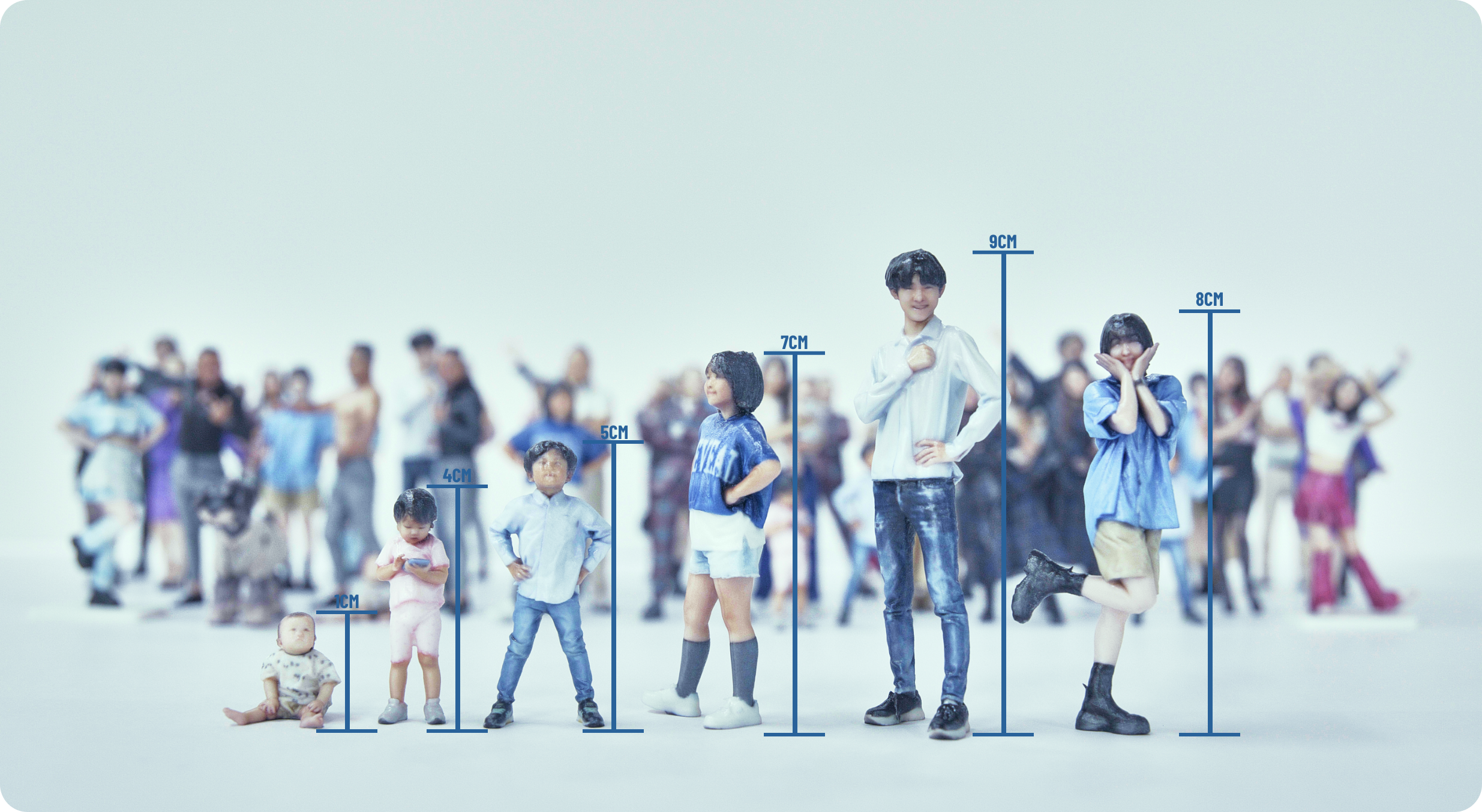 メモアドールの3Dフィギュア制作例 - 七五三の記念フィギュア