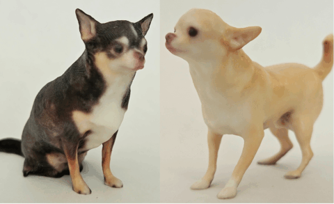 メモアペッツの3Dフィギュア制作 - ペットと飼い主の記念フィギュア